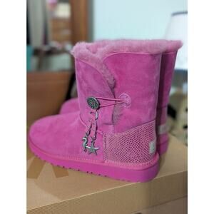 UGG Australia Pink K Bailey Sheepskin Boots